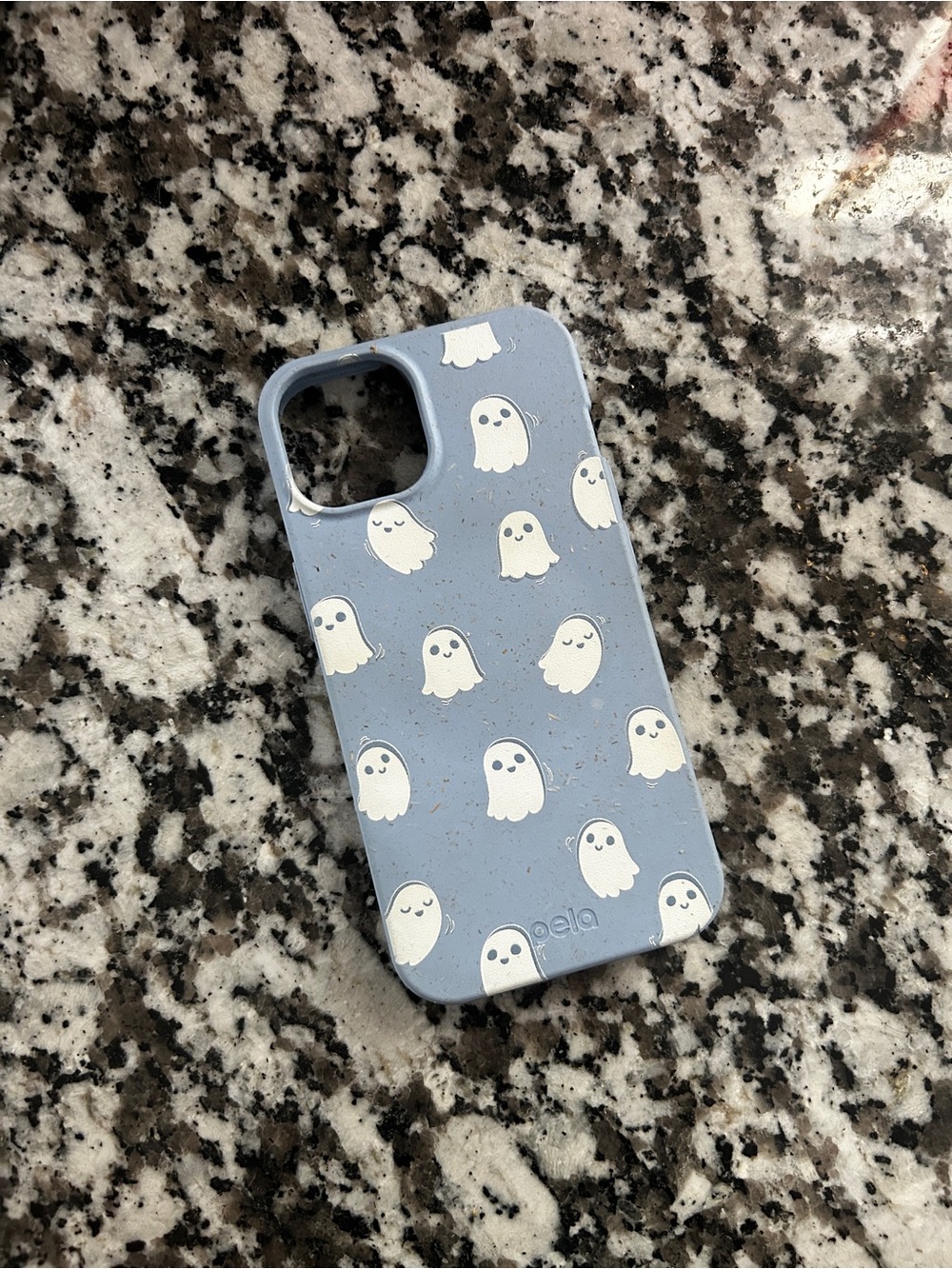 Pela Powder Blue Ghostly iPhone 14 MagSafe Case Cute Ghost Halloween Eco